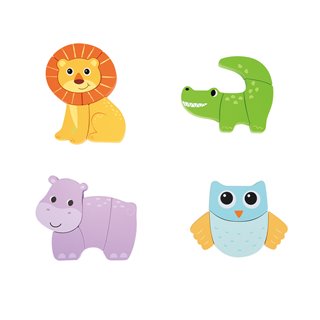 Lelin® Chunky Animal Wooden Puzzle - 4 Pieces